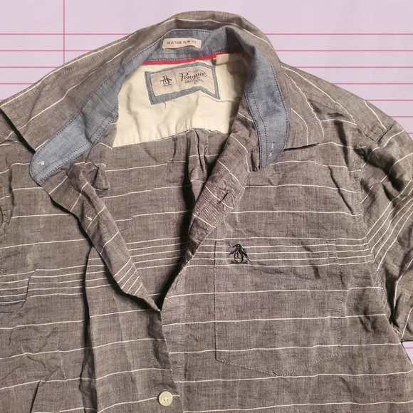 PENGUIN Button Down Shortsleeve Collared Shirt - Picture 3 of 7